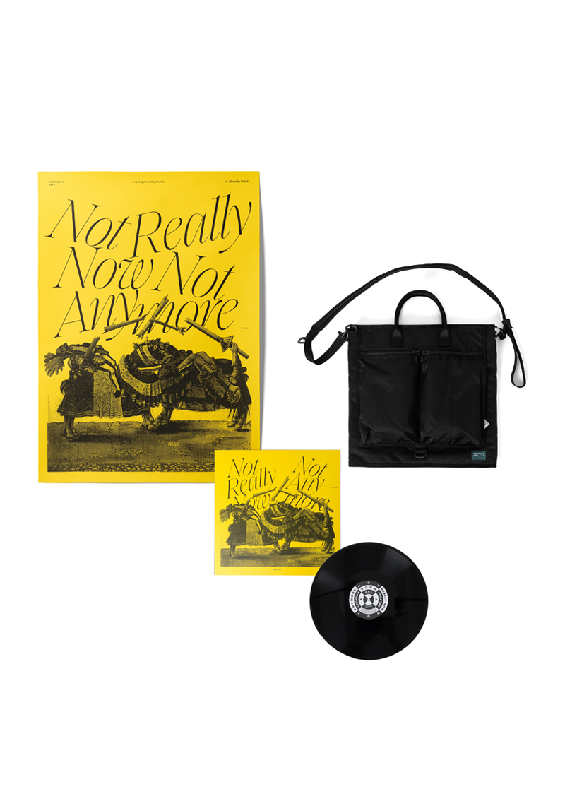 ASPARAGUSS PARK BAG + NUCK &#039;NOT REALLY NOW NOT ANYMORE&#039; LP + POSTER